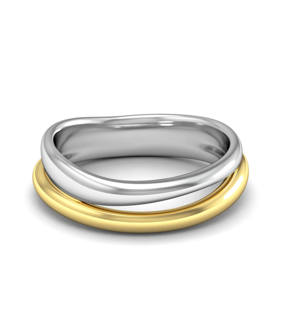 Комбинированные обручальные кольца (Мод. y-131)