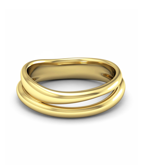 Комбинированные обручальные кольца (Мод. y-131)